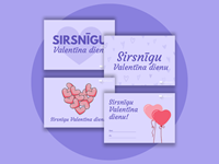 Valentīna dienas kartītes un citi tematiski materiāli